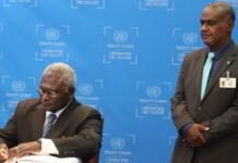 PM SOGAVARE SIGNS LANDMARK BBNJ TREATY